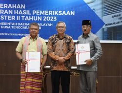Pj Wali Kota Kupang Hadiri Penyerahan LHP BPK Semester II Tahun 2023