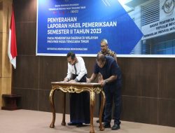 Pj. Gubernur NTT Menghadiri Acara Penyerahan Laporan Hasil Pemeriksaan Semester II Tahun 2023 Pada Pemerintah Daerah Di Wilayah Provinsi NTT