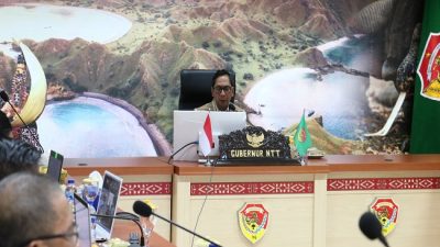 Pj. Gubernur Pimpin Rakor Pemantauan, Evaluasi, Pelaporan Situasi dan Dinamika Perkembangan Politik Hasil Pelaksanaan Pemilu Tingkat Provinsi NTT