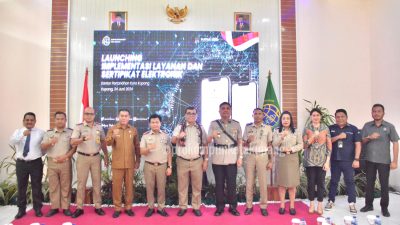 Pj. Sekda Hadiri Launching Sertifikat Tanah Elektronik