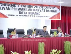 Pemkot Kupang Sampaikan Rancangan KUA-PPAS 2025 dalam Sidang Paripurna DPRD
