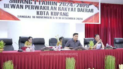 Pemkot Kupang Sampaikan Rancangan KUA-PPAS 2025 dalam Sidang Paripurna DPRD