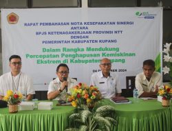 Pemkab Kupang dan BPJS Ketenagakerjaan NTT Serahkan Santunan Kematian Kepada  2 Keluarga Pegawai yang Meninggal