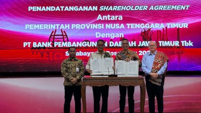 Pj. Wali Kota Apresiasi Kolaborasi Bank NTT dan Bank Jatim sebagai Langkah Strategis Penguatan Ekonomi Daerah