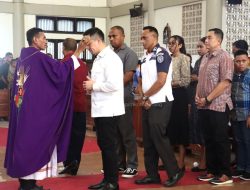 Wali Kota dan Keluarga Hadiri Misa Rabu Abu