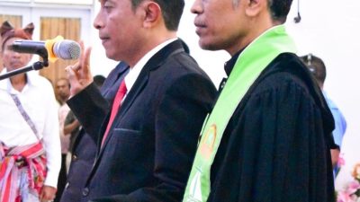 Bupati Kupang Yosef Lede Lantik Mateldius Soleman Jilis Sanam sebagai Sekretaris Daerah (Sekda) Kabupaten Kupang