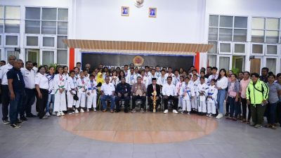 Bupati Kupang Terima Atlet Kempo Kabupaten Kupang yang Pulang Berlaga di Kejurda Kempo Piala Bupati Belu