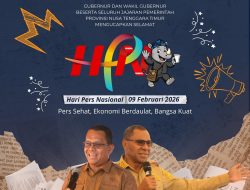 Momentum Hari Pers Nasional, Gubernur Melki Laka Lena Apresiasi Kinerja Pers dalam Dinamika Demokrasi dan Meminta Pers untuk Kritis dalam Mengawal Pembangunan