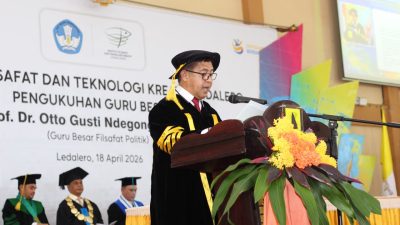 Ketua BEM IFTK Ledalero Apresiasi Pengukuhan Rektor Sebagai Guru Besar Filsafat Politik