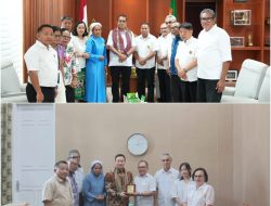 Gubernur NTT dan Wali Kota Kupang Terima Pin Sahabat Monsinyur Gabriel Manek