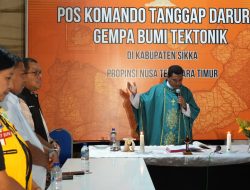 Gubernur NTT Ikuti Ekaristi di Posko Tanggap Darurat Gempa Flores